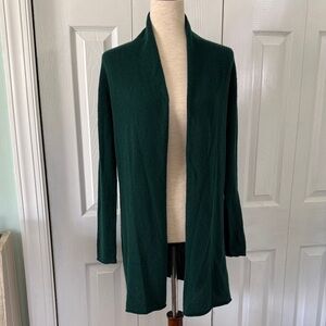 Beryll Forest Green Open-Front Cardigan 100 % Cashmere Sz S